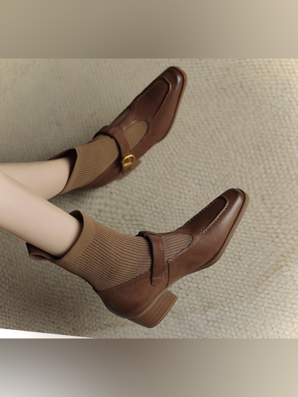 CHIKO Valerie Square-Toe Block-Heel Ankle Boot - Picture 5 of 5